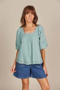 Womenswear: Fleur Top - Seafoam