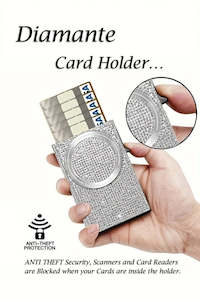 D0006 Secure Diamante Card Holder