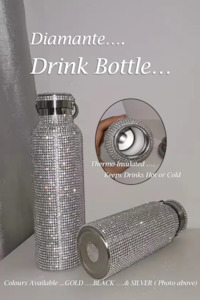 Womenswear: D0005 Diamante Thermo Drink Bottle