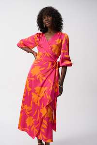 251906 Tropical Fruits Crossover Dress