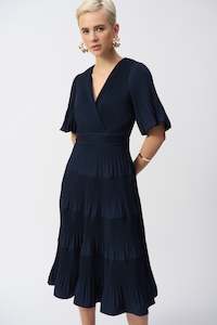 Womenswear: 251905 V Neck Pleated Fit & Flare dress