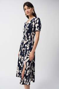 Womenswear: 251014 Silky Knit Abstract Print Dress