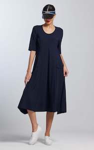 Womenswear: 8712 A-Line Half Sleeve Tab Dress