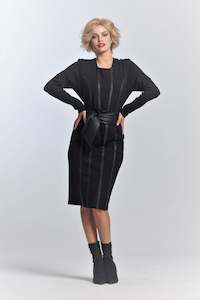 Womenswear: 8763 Leather Trim Roma Panel Dress