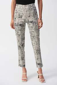 251259 Abstract Print Slim Leg Pants