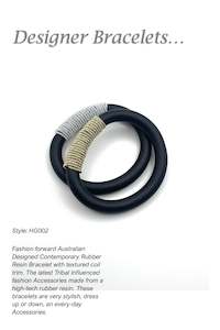 HG002 Textured Coil Rubber Resin Bracelet