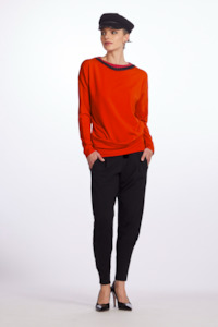 Womenswear: 9049M Chain Neck Side Tuck Merino Top