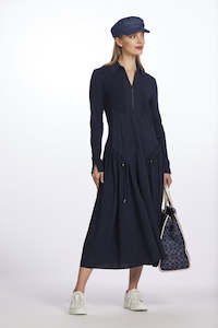 9062 Zip Front Drawcord Dress