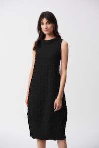 Womenswear: 241204S25 Seersucker Sleeveless Cowl Cocoon Dress