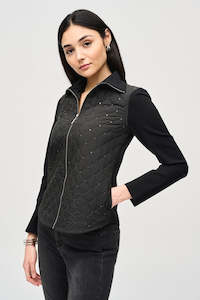 243213 Quilted Front Viscose Knit Jacket