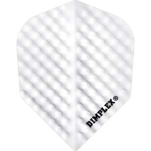 Harrows Flights: Harrows Dimplex - Plain White - Small Standard Flights