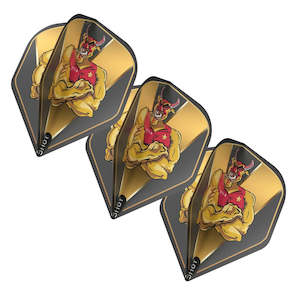 Shot Bully Boy Gold Dart Flight Set-Standard