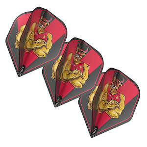 Shot Bully Boy Red Dart Flight Set- Standard