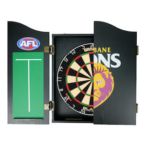 Blade 6 Dartboard, Official AFL Cabinet & Darts - Complete Darts Set