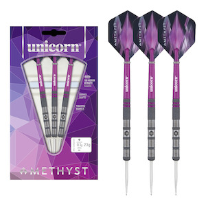 Amethyst 1 - 90% Tungsten Steel Tip Darts