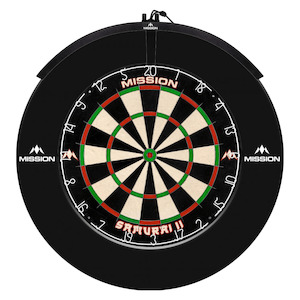 Dartboards Accessories: Samurai II Dartboard, Surround & Light Bundle