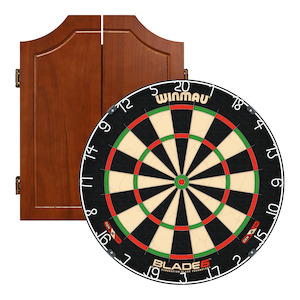 Blade 6 Dartboard & Solid Wood Cabinet Bundle