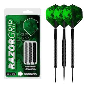 Razor Grip V2 M2 Black - 90% Tungsten Steel Tip Darts