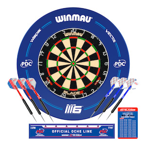 PDC Dartboard & Surround Darts Set - Complete Darts Set