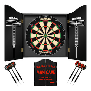 Blade 6 Dartboard, Cabinet & Darts - Complete Darts Set