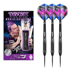 Peter Wright Snakebite 3 Black - 90% Tungsten Steel Tip Darts