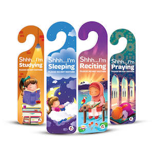 Learning Roots: Quiet Please Door Hangers: Pack of 4 Do Not Disturb Signs, for Boys and Girls