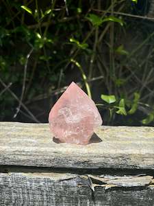 Rose Quartz Semi Polished Point B