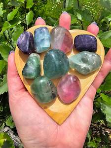 Tumbled Stones: Rainbow Fluorite Tumbled Stone