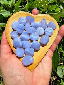 Tumbled Stones: Blue Lace Agate Small Tumbled Stone