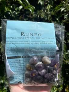 Books Cards: Chevron Amethyst Runes Set