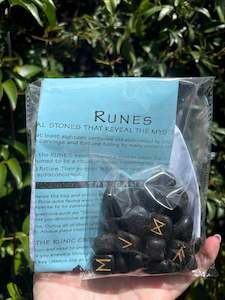 Black Agate Runes Set