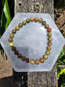 Unakite | Round Bead Bracelet