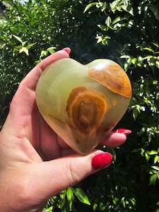 Banded Calcite Heart Medium D