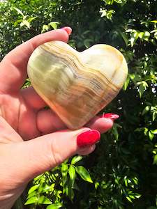 Banded Calcite Heart Small A