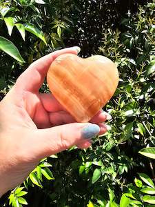 Honey Calcite Heart C