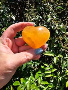 Honey Calcite Heart A