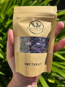 Crystal Bottles Bags: Amethyst Crystal Chip 100g Bag