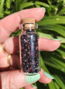 Crystal Bottles Bags: Garnet Chip Bottle