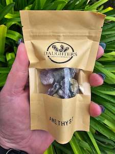 Crystal Bottles Bags: Amethyst Mini Cluster 100g Bag