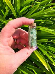 Crystal Bottles Bags: Green Aventurine Crystal Chip Bottle