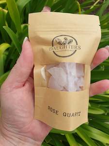 Crystal Bottles Bags: Rose Quartz 100gm Pack of Rough Crystals $7 Valued at $10