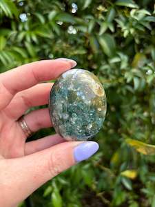 Palmstones: Ocean Jasper Palm Stone C