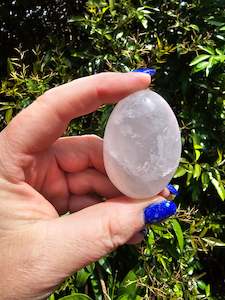 Palmstones: Rose Quartz Palm Stone B