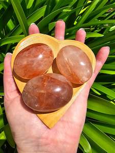 Palmstones: Fire Quartz Palm Stone Medium