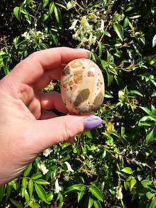 Leopardskin Jasper Palm Stone C