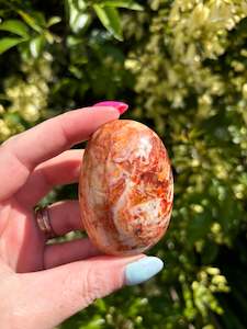 Palmstones: Carnelian & Quartz Palm Stone B