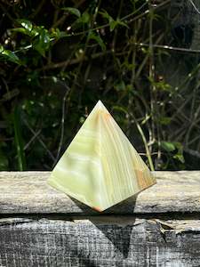 Banded Calcite Pyramid Large A