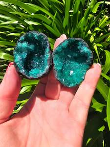 Quartz Geode Pair | Green