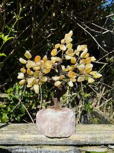 Other: Citrine With Rose Quartz Rough Base TREE