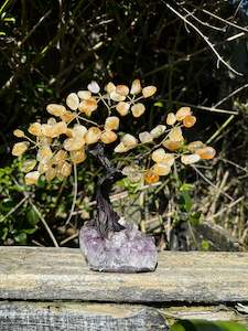 Other: Citrine With Amethyst Druze Base TREE